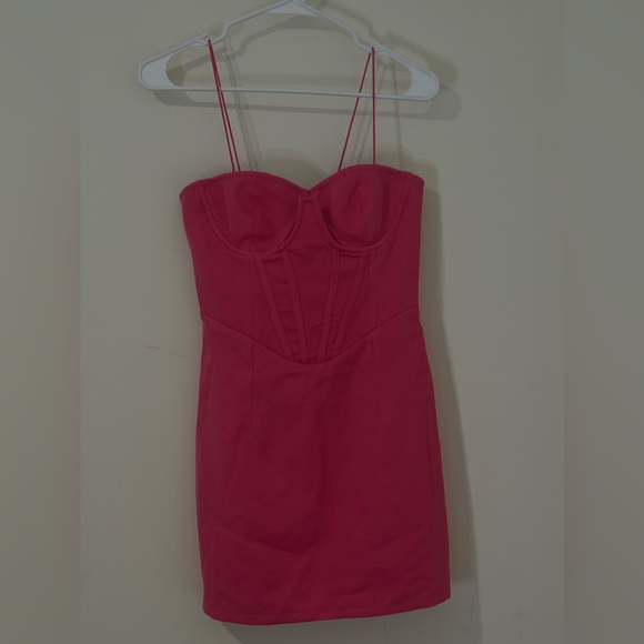 Cute NWT never worn pink corset detail cutout body on dress. 💕💕💕 - Picture 7 of 8